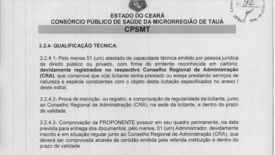 Consórcio Público de Saúde refaz edital e exige Administrador nos quadros de licitante