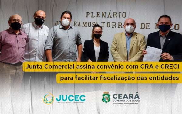 CRA-CE assina convênio com Junta Comercial que amplia fiscalização da profissão